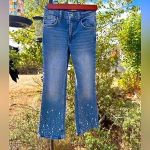 Zara girls flare jeans with crystals